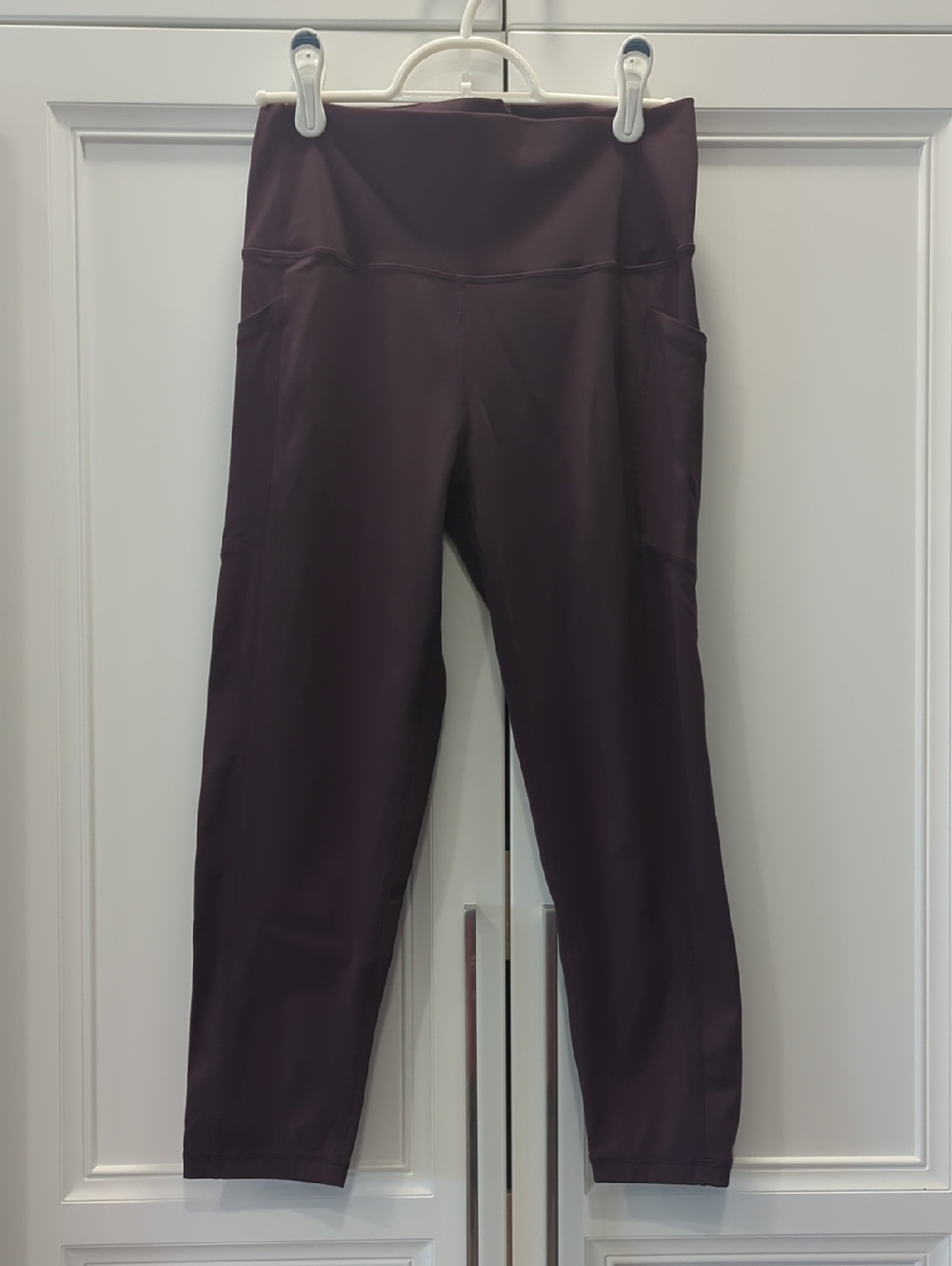 ZYIA Deep Plum High-Waist Leggings with Side Pockets